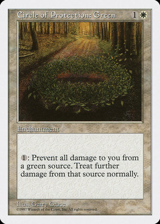 Circle of Protection: Green [Fifth Edition] | Dumpster Cat Games