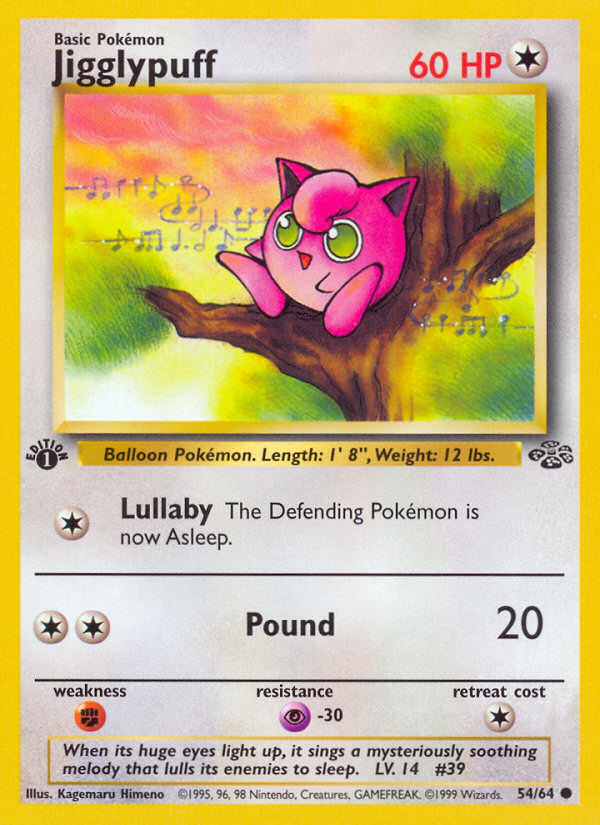 Jigglypuff (54/64) [Jungle 1st Edition] | Dumpster Cat Games