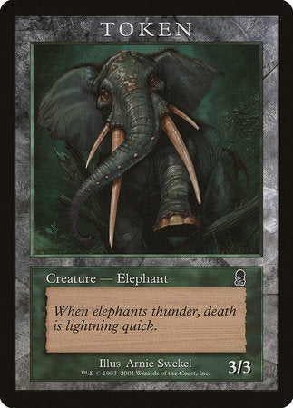 Elephant Token (Odyssey) [Magic Player Rewards 2002] | Dumpster Cat Games