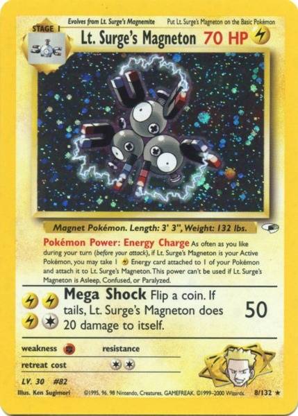 Lt. Surge's Magneton (8/132) [Gym Heroes Unlimited] | Dumpster Cat Games