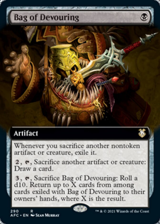 Bag of Devouring (Extended) [Dungeons & Dragons: Adventures in the Forgotten Realms Commander] | Dumpster Cat Games