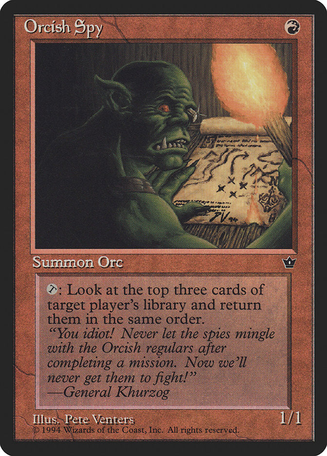 Orcish Spy (Pete Venters) [Fallen Empires] | Dumpster Cat Games