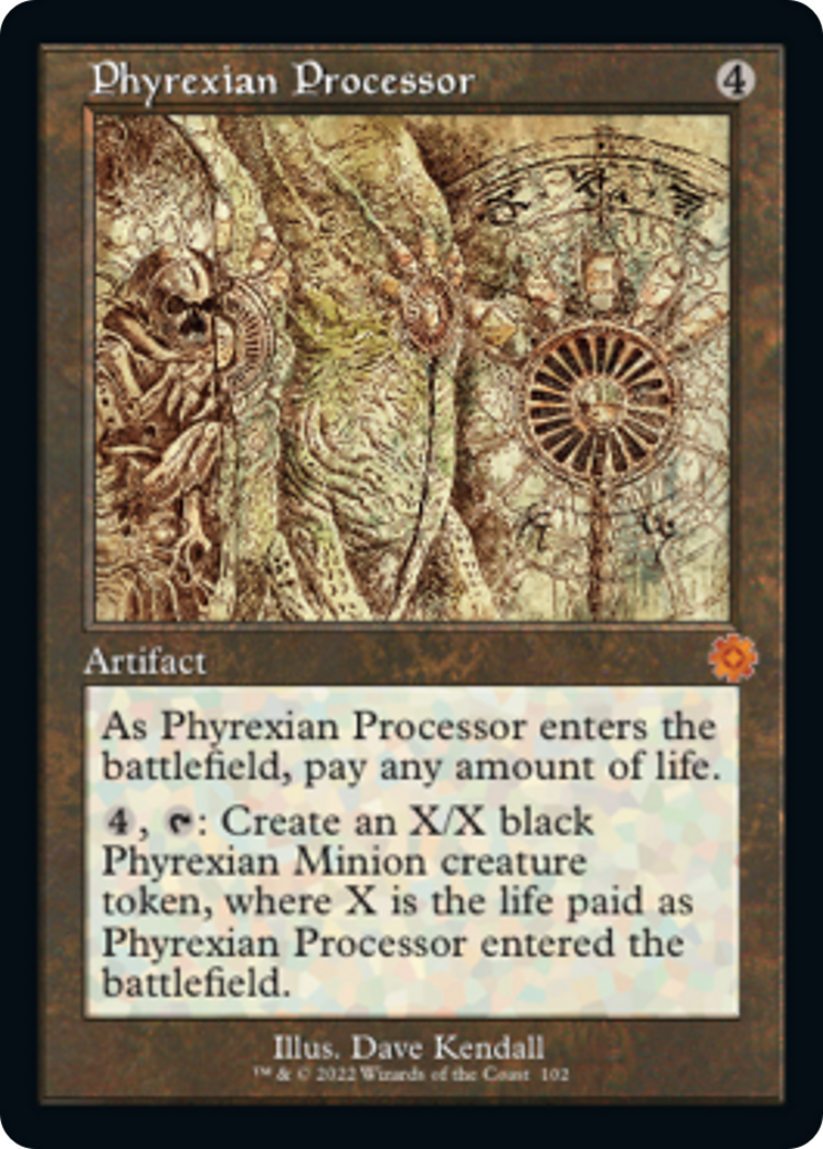 Phyrexian Processor (Retro Schematic) [The Brothers' War Retro Artifacts] | Dumpster Cat Games
