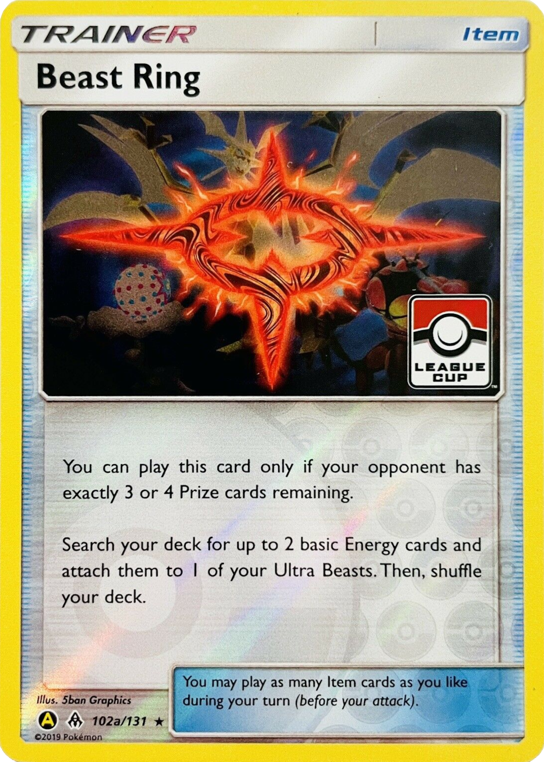 Beast Ring (102a/131) (League Promo) [Sun & Moon: Forbidden Light] | Dumpster Cat Games