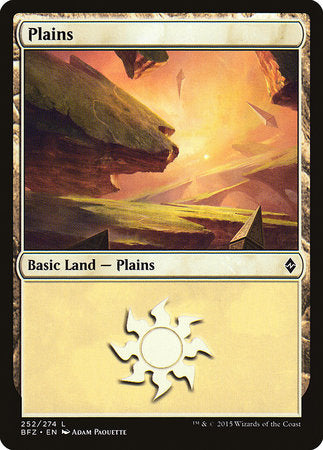 Plains (252) [Battle for Zendikar] | Dumpster Cat Games