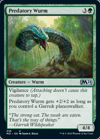 Predatory Wurm [Core Set 2021] | Dumpster Cat Games