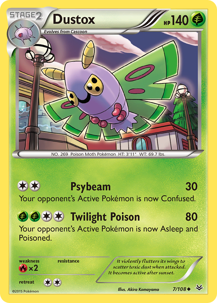 Dustox (7/108) [XY: Roaring Skies] | Dumpster Cat Games
