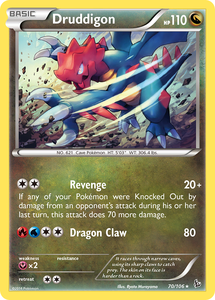 Druddigon (70/106) [XY: Flashfire] | Dumpster Cat Games