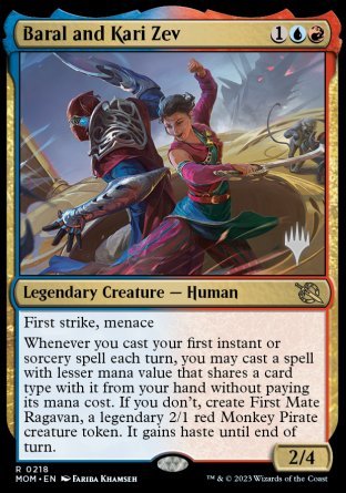 Baral and Kari Zev (Promo Pack) [March of the Machine Promos] | Dumpster Cat Games