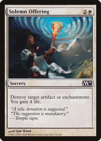 Solemn Offering [Magic 2011] | Dumpster Cat Games