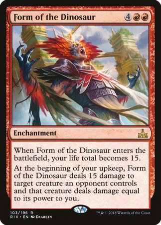 Form of the Dinosaur [Rivals of Ixalan] | Dumpster Cat Games
