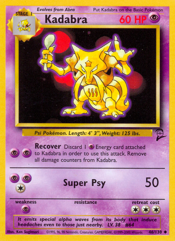 Kadabra (46/130) [Base Set 2] | Dumpster Cat Games