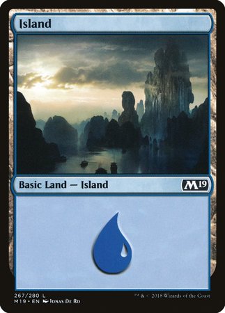Island (267) [Core Set 2019] | Dumpster Cat Games