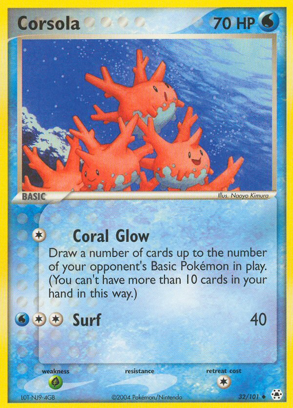 Corsola (32/101) [EX: Hidden Legends] | Dumpster Cat Games