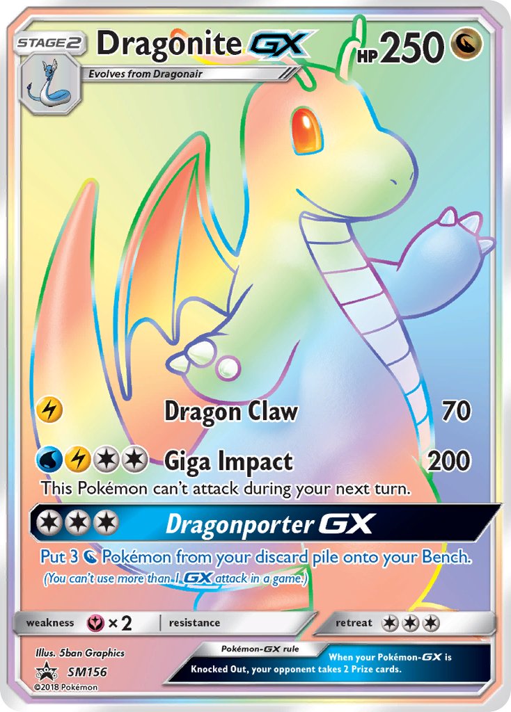 Dragonite GX (SM156) (Jumbo Card) [Sun & Moon: Black Star Promos] | Dumpster Cat Games
