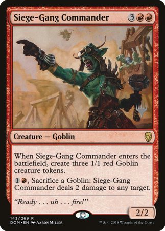 Siege-Gang Commander [Dominaria Promos] | Dumpster Cat Games