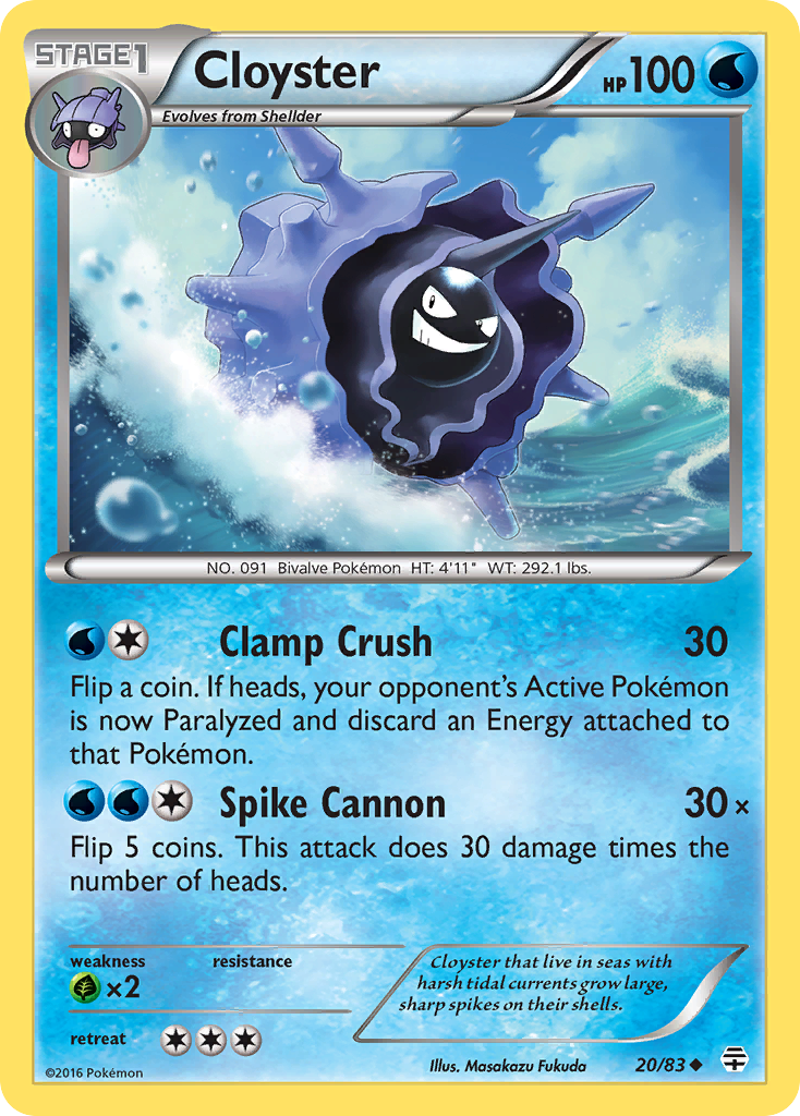 Cloyster (20/83) [XY: Generations] | Dumpster Cat Games