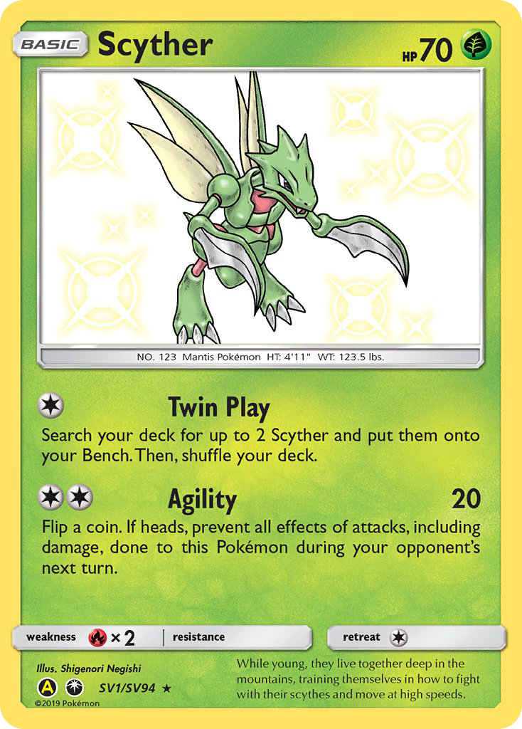 Scyther (SV1/SV94) [Sun & Moon: Hidden Fates - Shiny Vault] | Dumpster Cat Games