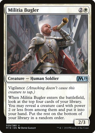 Militia Bugler [Core Set 2019] | Dumpster Cat Games