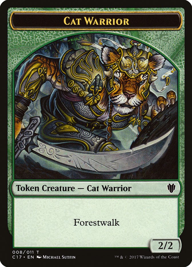 Cat Warrior Token [Commander 2017 Tokens] | Dumpster Cat Games