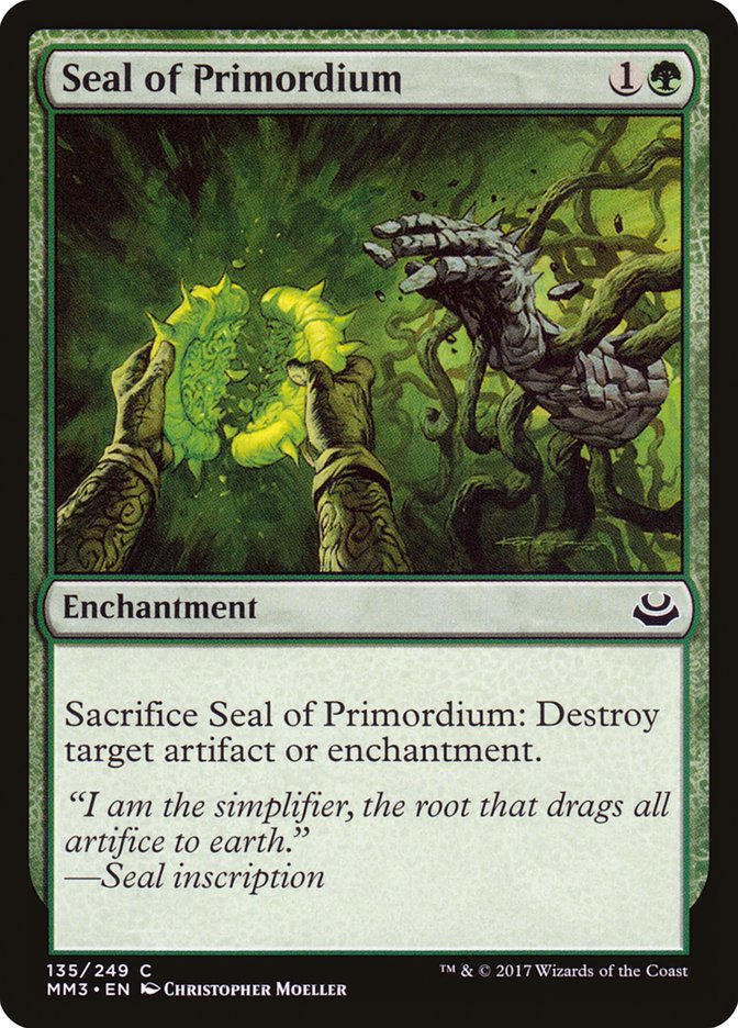 Seal of Primordium [Modern Masters 2017] | Dumpster Cat Games