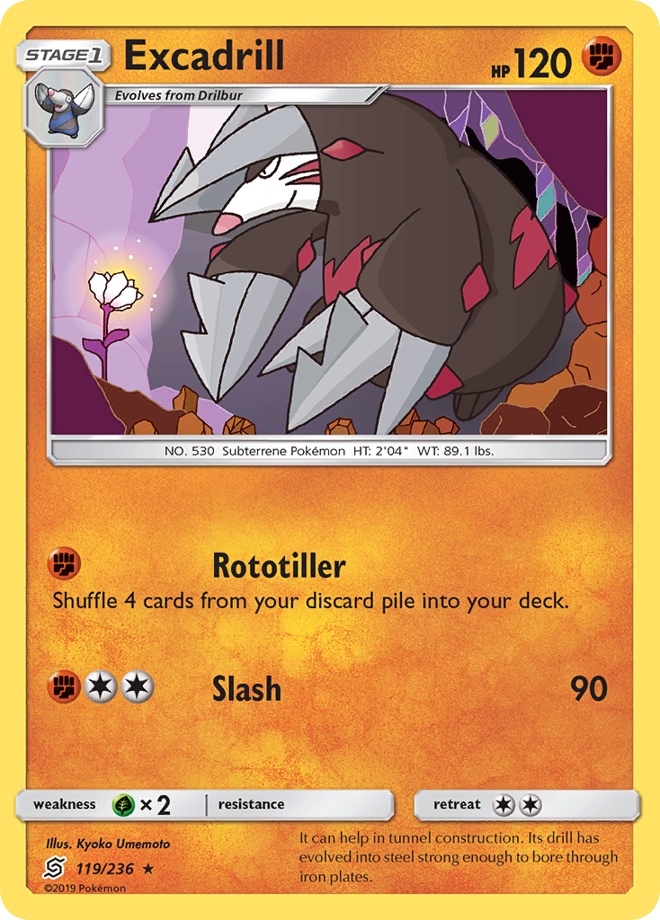 Excadrill (119/236) [Sun & Moon: Unified Minds] | Dumpster Cat Games
