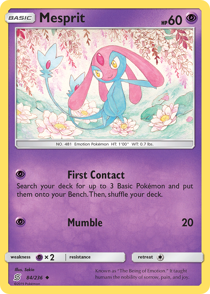 Mesprit (84/236) [Sun & Moon: Unified Minds] | Dumpster Cat Games