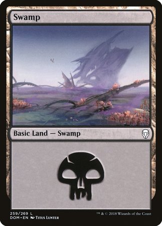 Swamp (259) [Dominaria] | Dumpster Cat Games