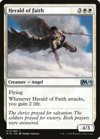 Herald of Faith [Core Set 2019] | Dumpster Cat Games