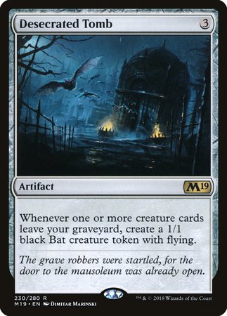Desecrated Tomb [Core Set 2019] | Dumpster Cat Games