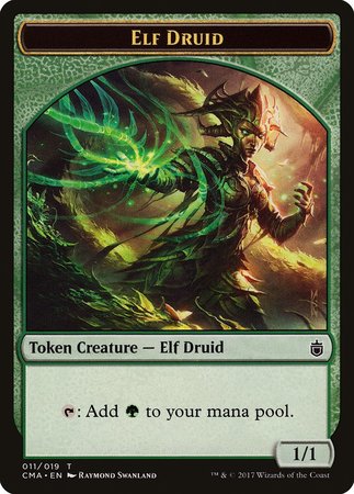 Elf Druid Token (011) [Commander Anthology Tokens] | Dumpster Cat Games