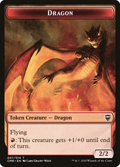 Dragon // Horror Token [Commander Legends Tokens] | Dumpster Cat Games