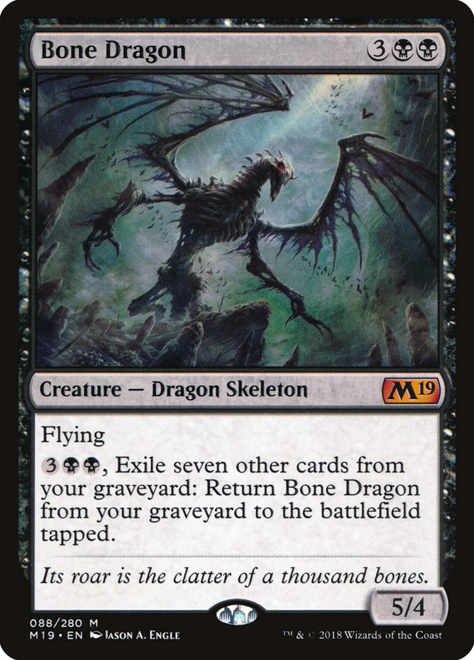 Bone Dragon [Core Set 2019] | Dumpster Cat Games