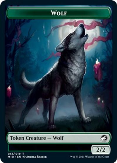Centaur // Wolf Double-sided Token [Innistrad: Midnight Hunt Commander] | Dumpster Cat Games