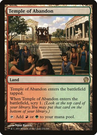 Temple of Abandon [Theros] | Dumpster Cat Games