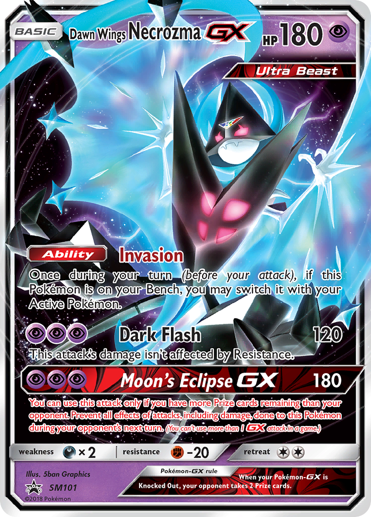 Dawn Wings Necrozma GX (SM101) [Sun & Moon: Black Star Promos] | Dumpster Cat Games