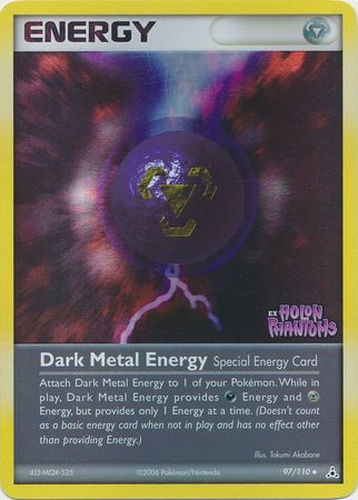 Dark Metal Energy (97/110) (Stamped) [EX: Holon Phantoms] | Dumpster Cat Games