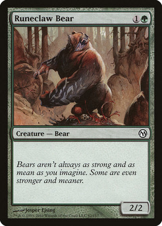 Runeclaw Bear [Duels of the Planeswalkers] | Dumpster Cat Games