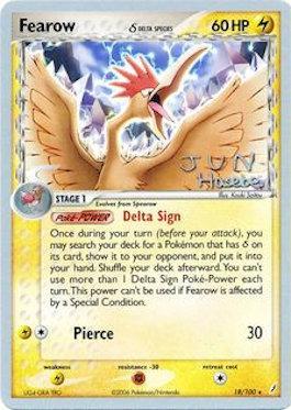 Fearow (18/100) (Delta Species) (Flyvees - Jun Hasebe) [World Championships 2007] | Dumpster Cat Games