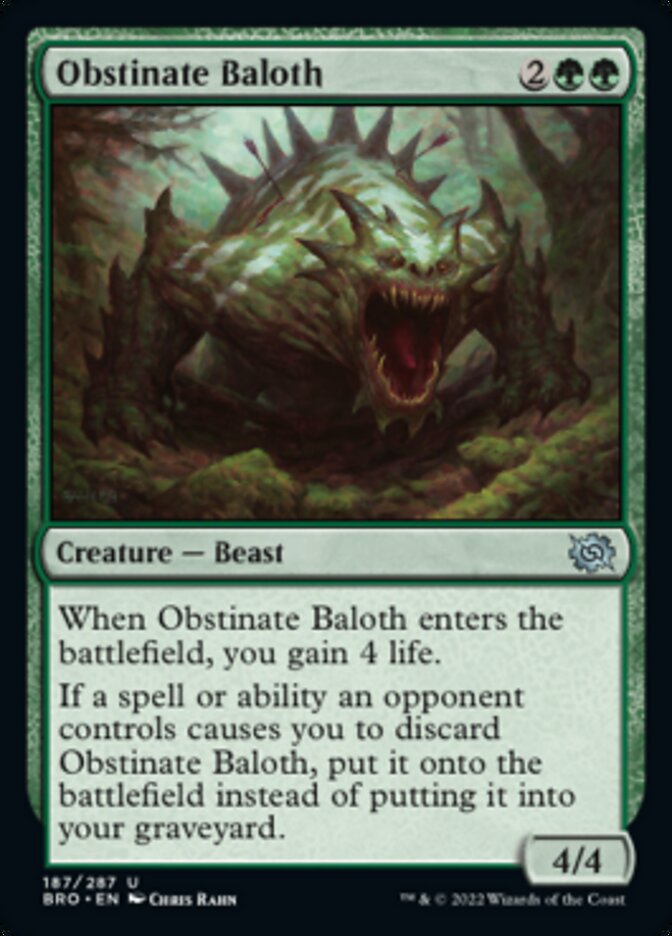 Obstinate Baloth [The Brothers' War] | Dumpster Cat Games