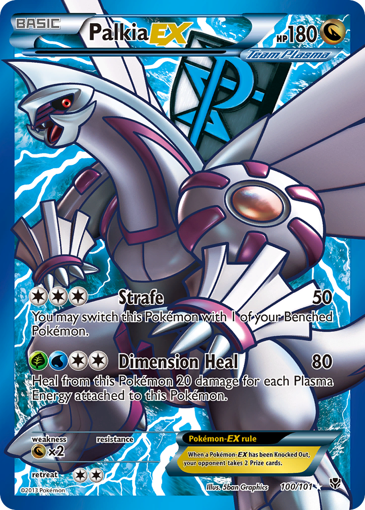 Palkia EX (100/101) [Black & White: Plasma Blast] | Dumpster Cat Games