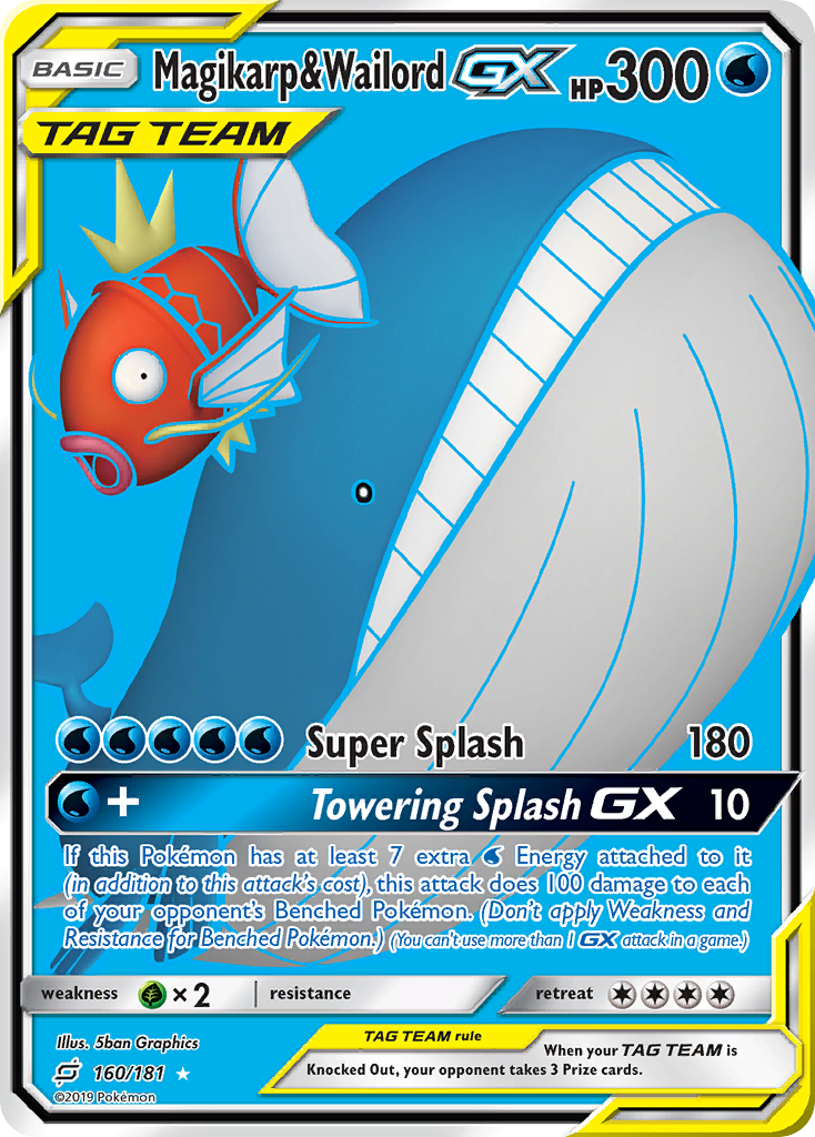 Magikarp & Wailord GX (160/181) [Sun & Moon: Team Up] | Dumpster Cat Games