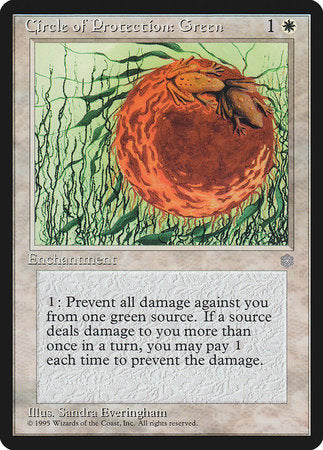 Circle of Protection: Green [Ice Age] | Dumpster Cat Games