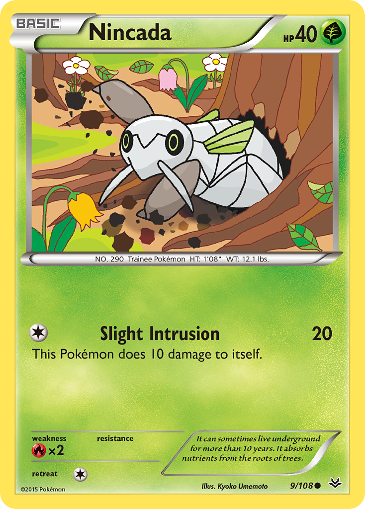 Nincada (9/108) [XY: Roaring Skies] | Dumpster Cat Games