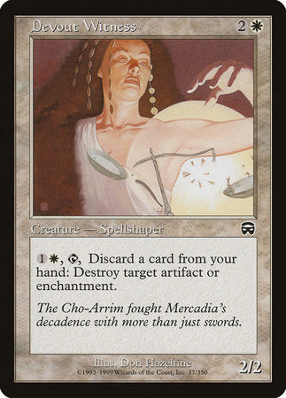 Devout Witness [Mercadian Masques] | Dumpster Cat Games