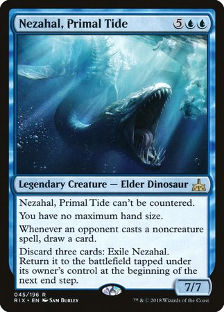 Nezahal, Primal Tide [Rivals of Ixalan] | Dumpster Cat Games