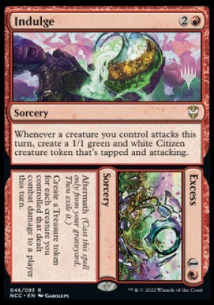 Indulge // Excess (Promo Pack) [Streets of New Capenna Commander Promos] | Dumpster Cat Games