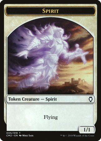 Spirit Token [Commander Anthology Volume II Tokens] | Dumpster Cat Games