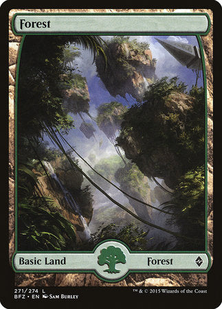Forest (271) - Full Art [Battle for Zendikar] | Dumpster Cat Games