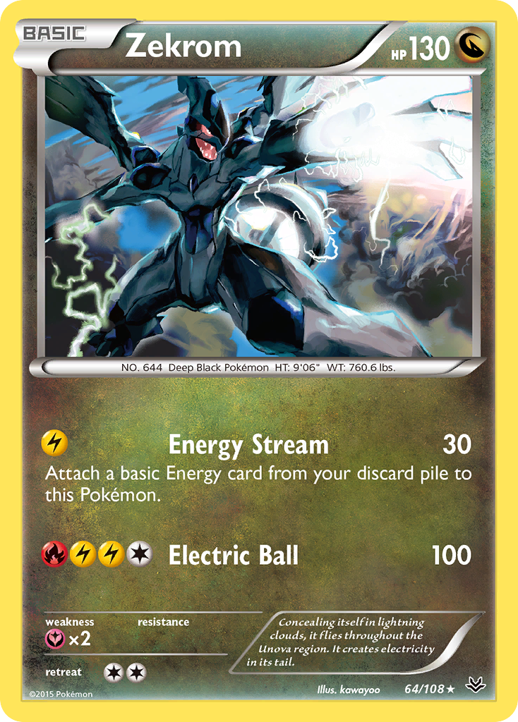 Zekrom (64/108) [XY: Roaring Skies] | Dumpster Cat Games